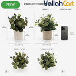 2-Piece Artificial Potted Plants – Mini Faux Greenery for Home & Office Desk Décor