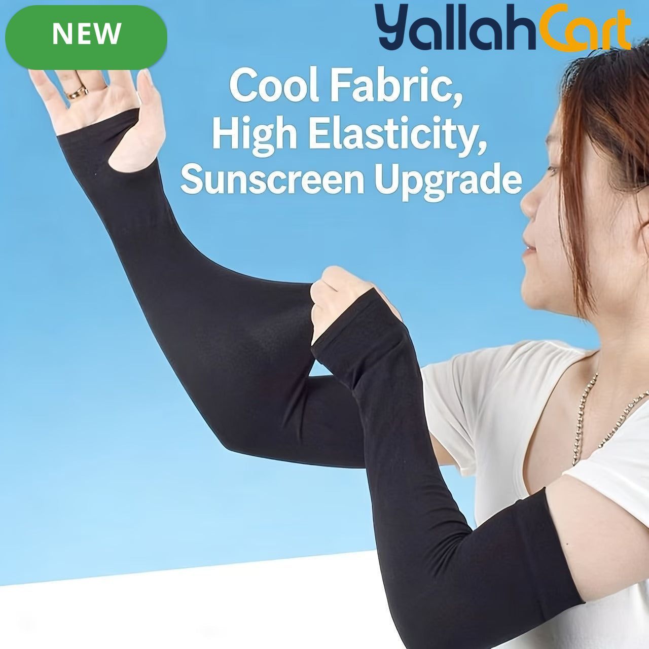 2-Pair Sun Protection Arm Sleeves – Lightweight & Breathable