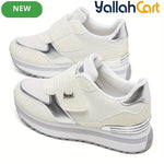 Desai Women's Slip-On No-Tie Sneakers – Lightweight Breathable Walking Shoes