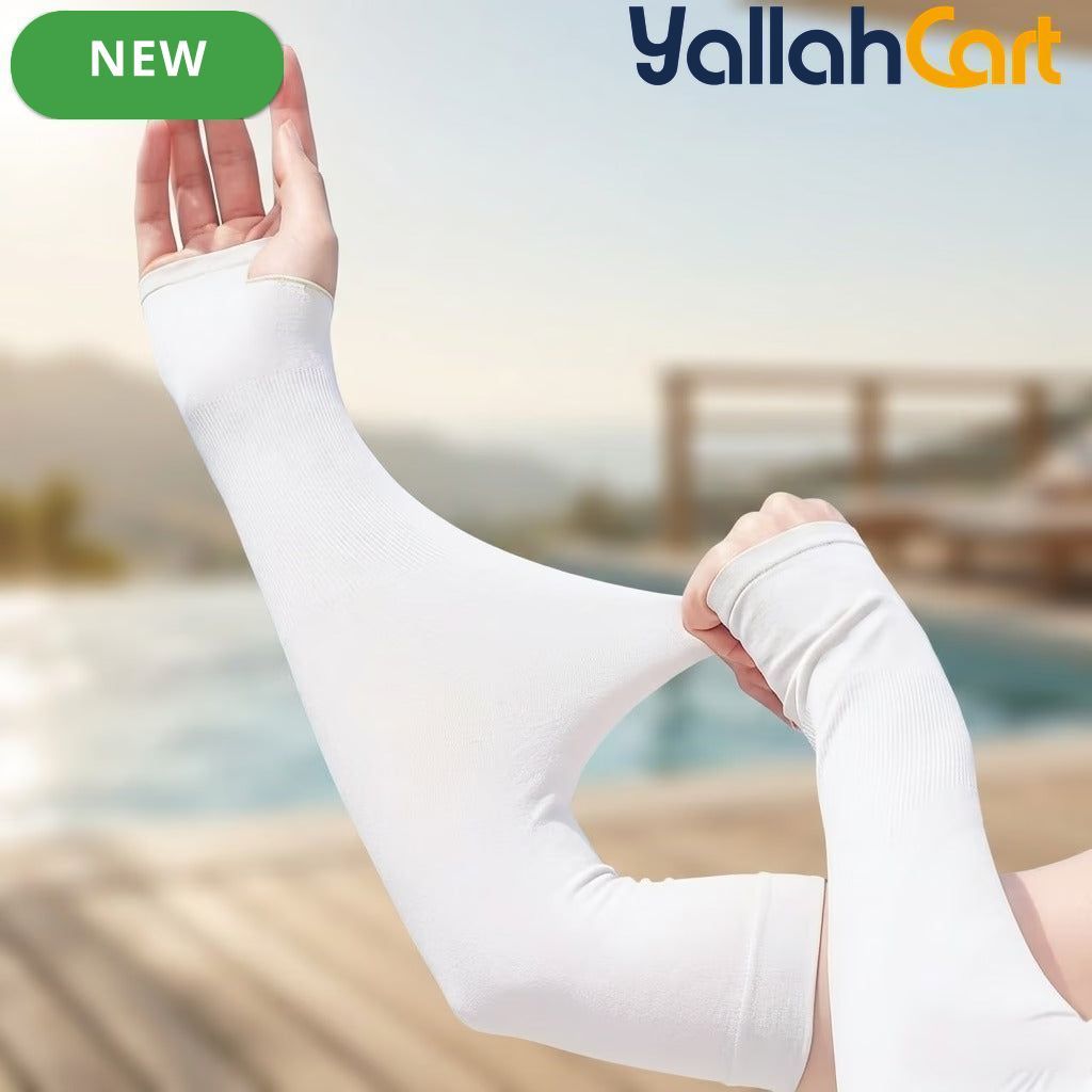2-Pair Sun Protection Arm Sleeves – Lightweight & Breathable