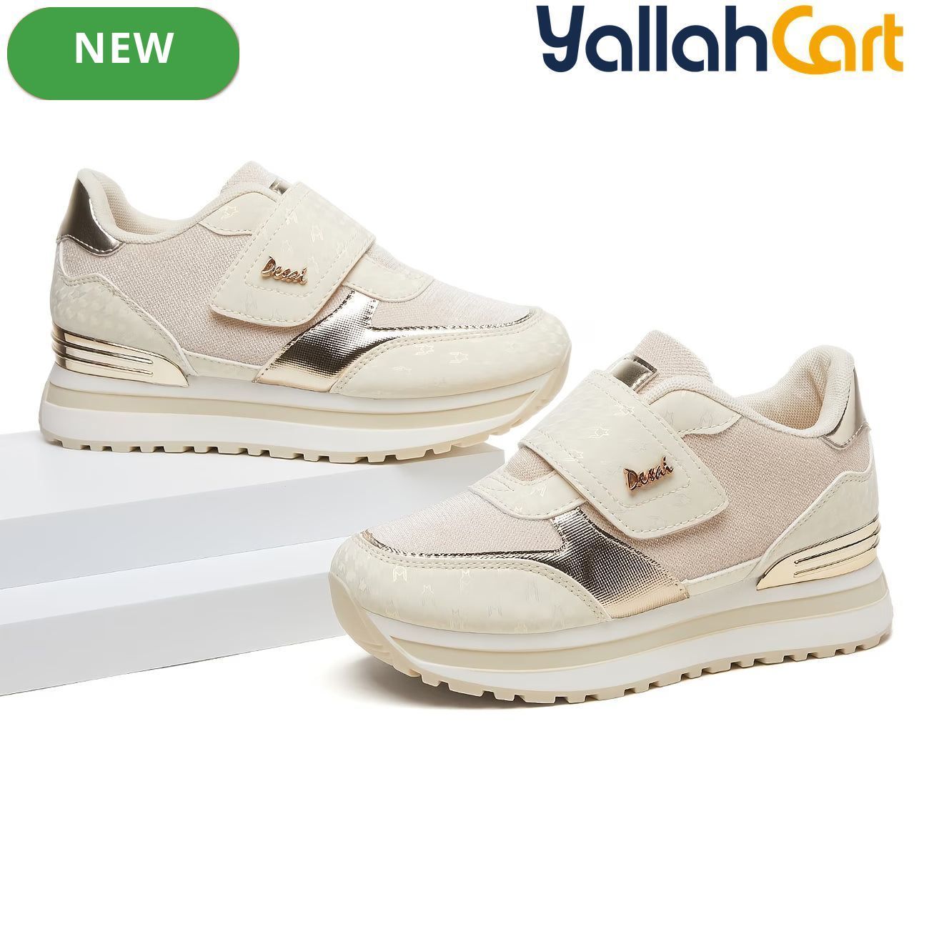 Desai Women's Slip-On No-Tie Sneakers – Lightweight Breathable Walking Shoes
