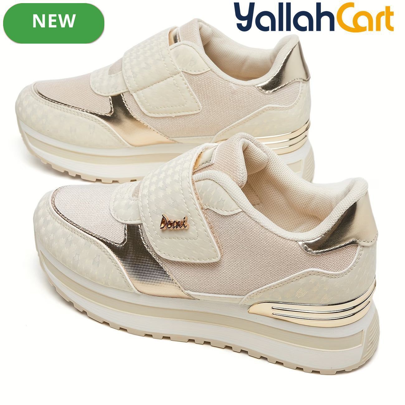 Desai Women's Slip-On No-Tie Sneakers – Lightweight Breathable Walking Shoes