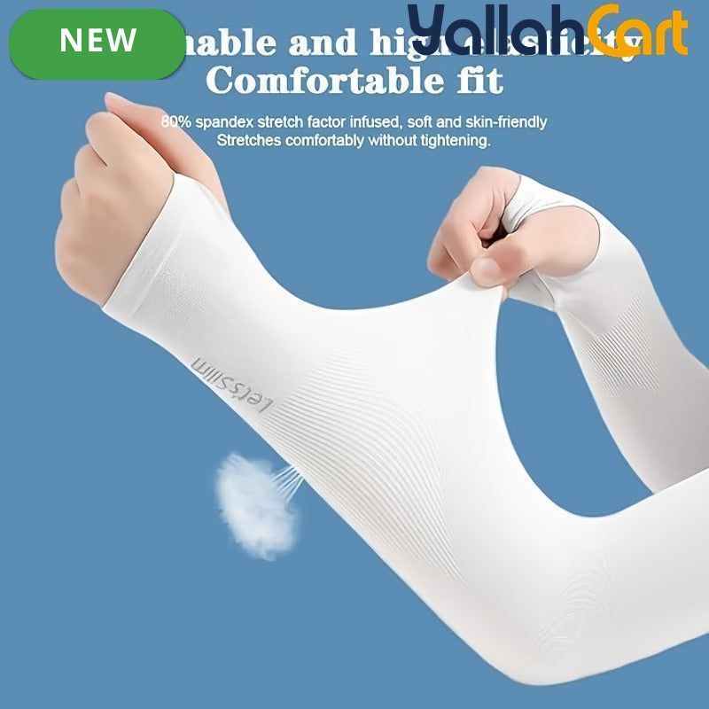 2-Pair Sun Protection Arm Sleeves – Lightweight & Breathable