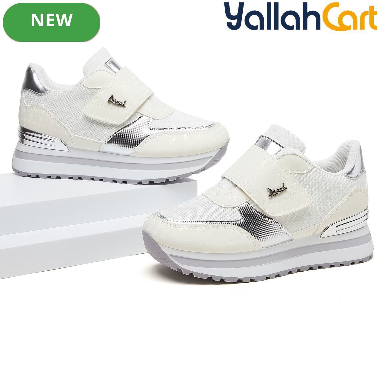 Desai Women's Slip-On No-Tie Sneakers – Lightweight Breathable Walking Shoes
