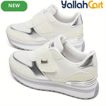 Desai Women's Slip-On No-Tie Sneakers – Lightweight Breathable Walking Shoes