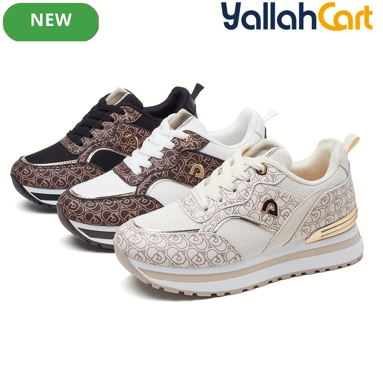 Desai Women's Trendy Casual Sneakers – Soft Sole Street Style Shoes