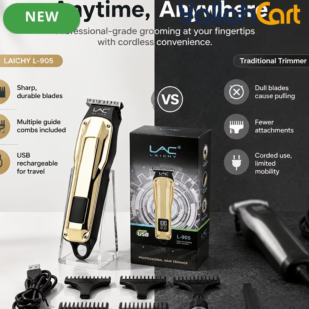 Precision Cordless Hair Trimmer Set – Golden