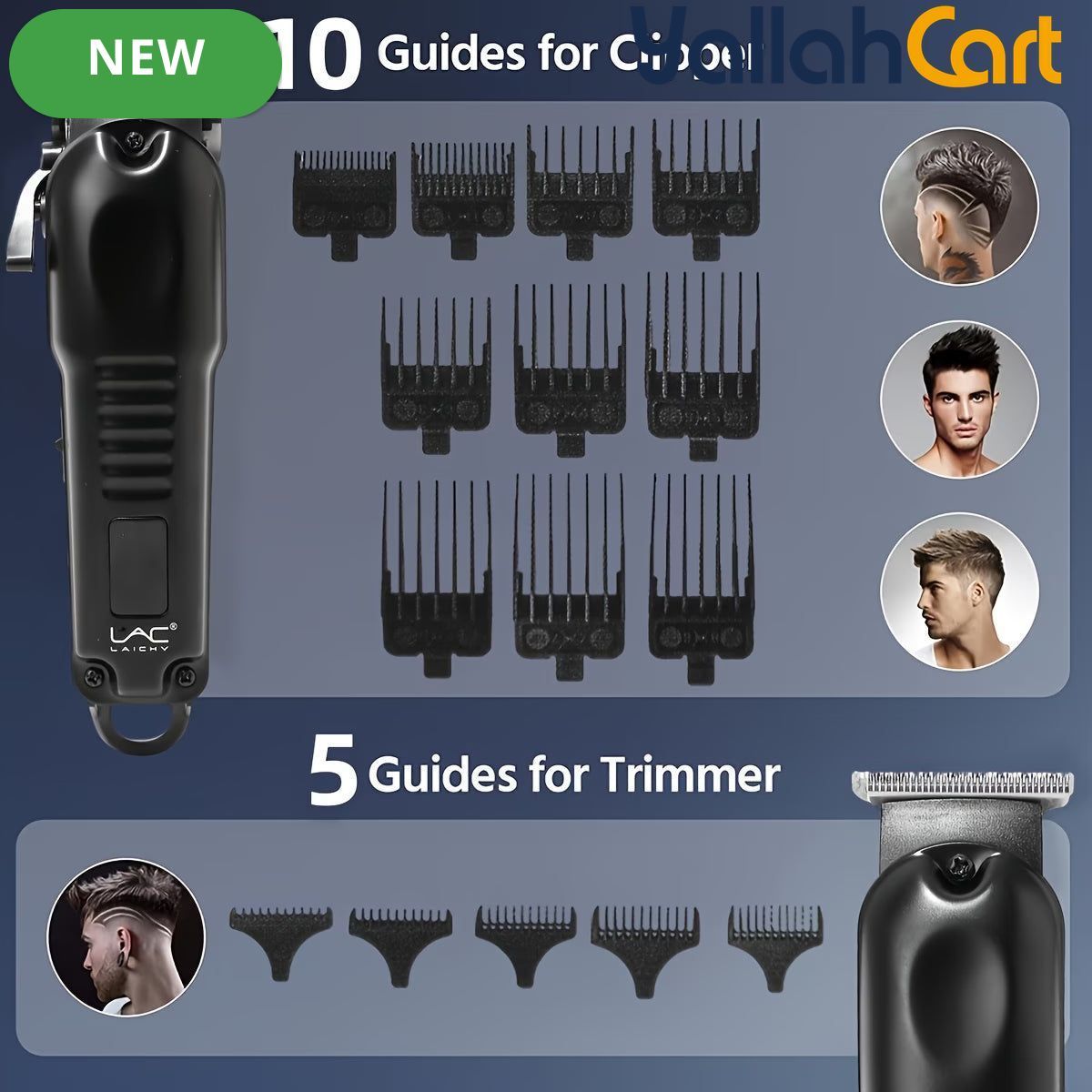 3-in-1 Hair Clippers for Men – Black
