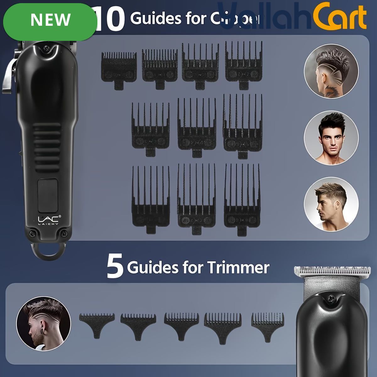 3-in-1 Hair Clippers for Men – Black