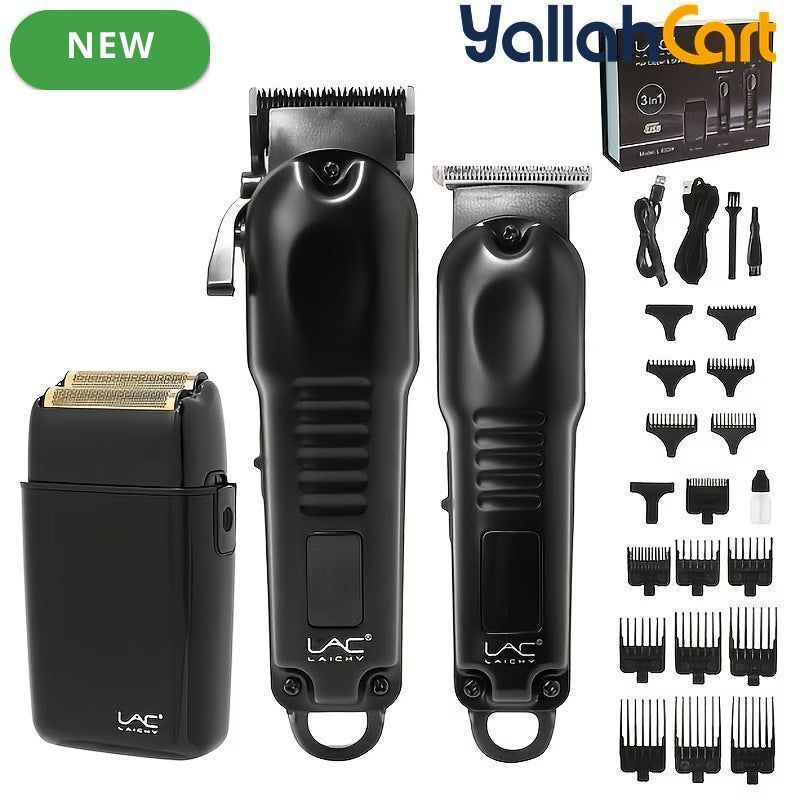 3-in-1 Hair Clippers for Men – Black