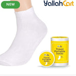 10-Pack Disposable Compression Socks for Travel & Training - White