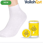 10-Pack Disposable Compression Socks for Travel & Training - White