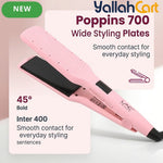 Professional Wide Plate Ceramic Hair Straightener – Pink