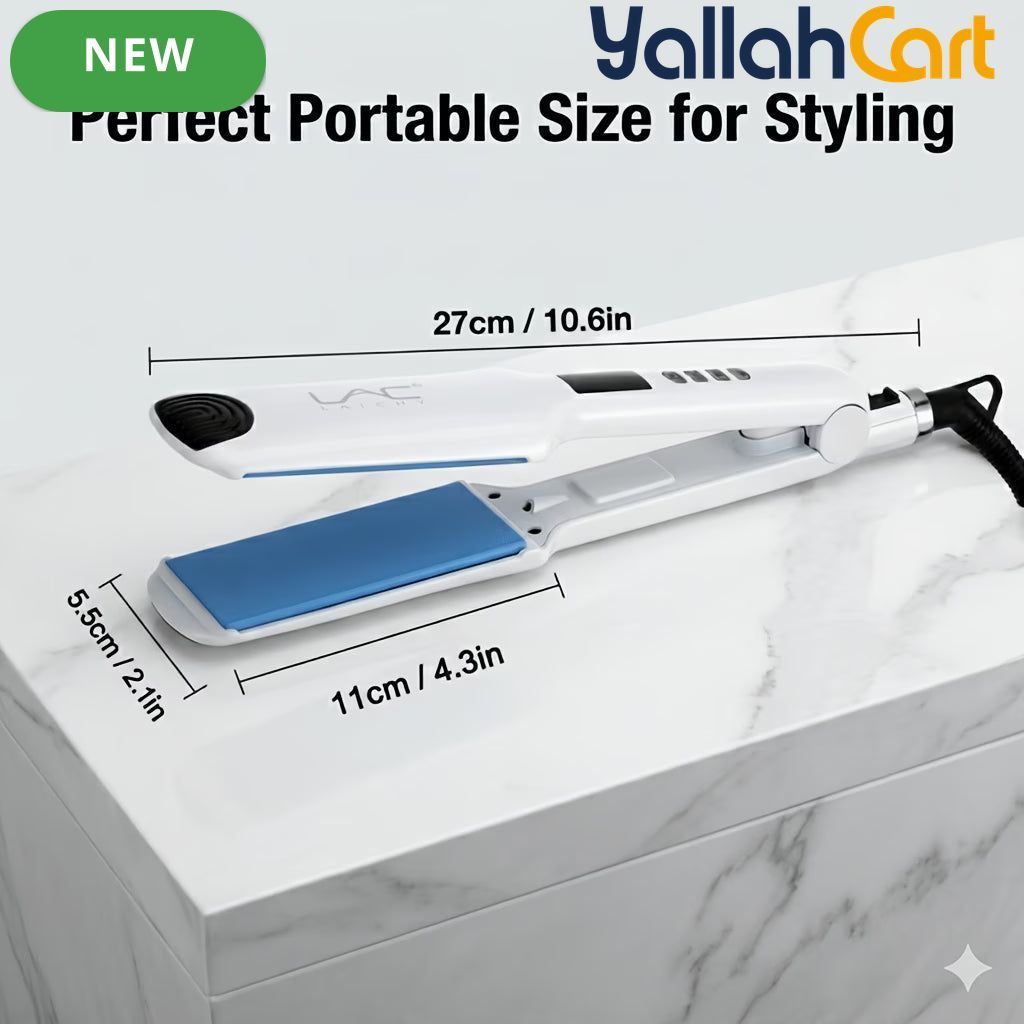 Ceramic Hair Straightener Flat Iron – White