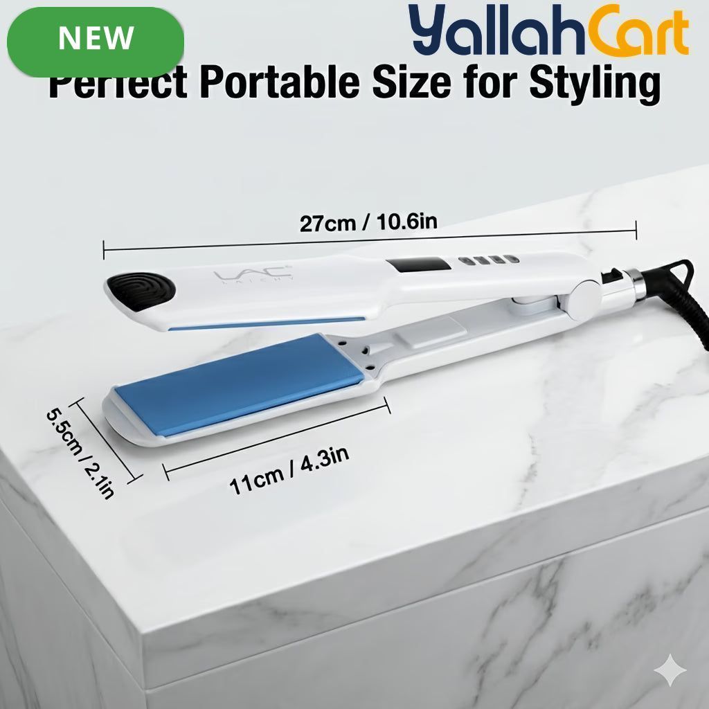 Ceramic Hair Straightener Flat Iron – White