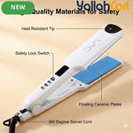Ceramic Hair Straightener Flat Iron – White