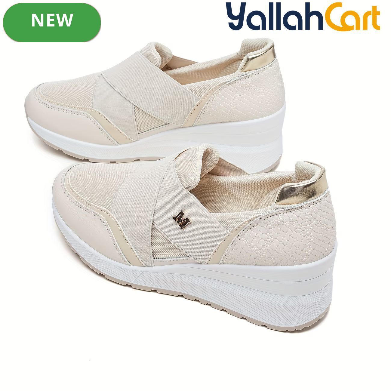 Desai Women's Slip-On Knit Sneakers – Lightweight Breathable Walking Shoes
