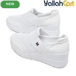 Desai Women's Slip-On Knit Sneakers – Lightweight Breathable Walking Shoes