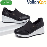 Desai Women's Slip-On Knit Sneakers – Lightweight Breathable Walking Shoes