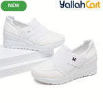 Desai Women's Slip-On Knit Sneakers – Lightweight Breathable Walking Shoes
