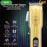 Cordless Hair Clippers with LED Power Display – Golden