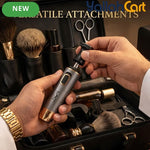 4-in-1 Men's Grooming Kit, Rechargeable Nose Hair Trimmer & Beard Trimmer with Interchangeable Heads – Black
