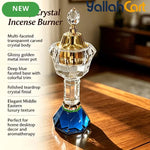 Luxury Middle Eastern Crystal Incense Holder – Faceted High-Footed Decorative Burner