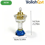 Luxury Middle Eastern Crystal Incense Holder – Faceted High-Footed Decorative Burner