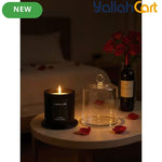 Premium Soy Wax Scented Candle in Glass Jar – Fragrant Essential Oil Candle for Home & Relaxation