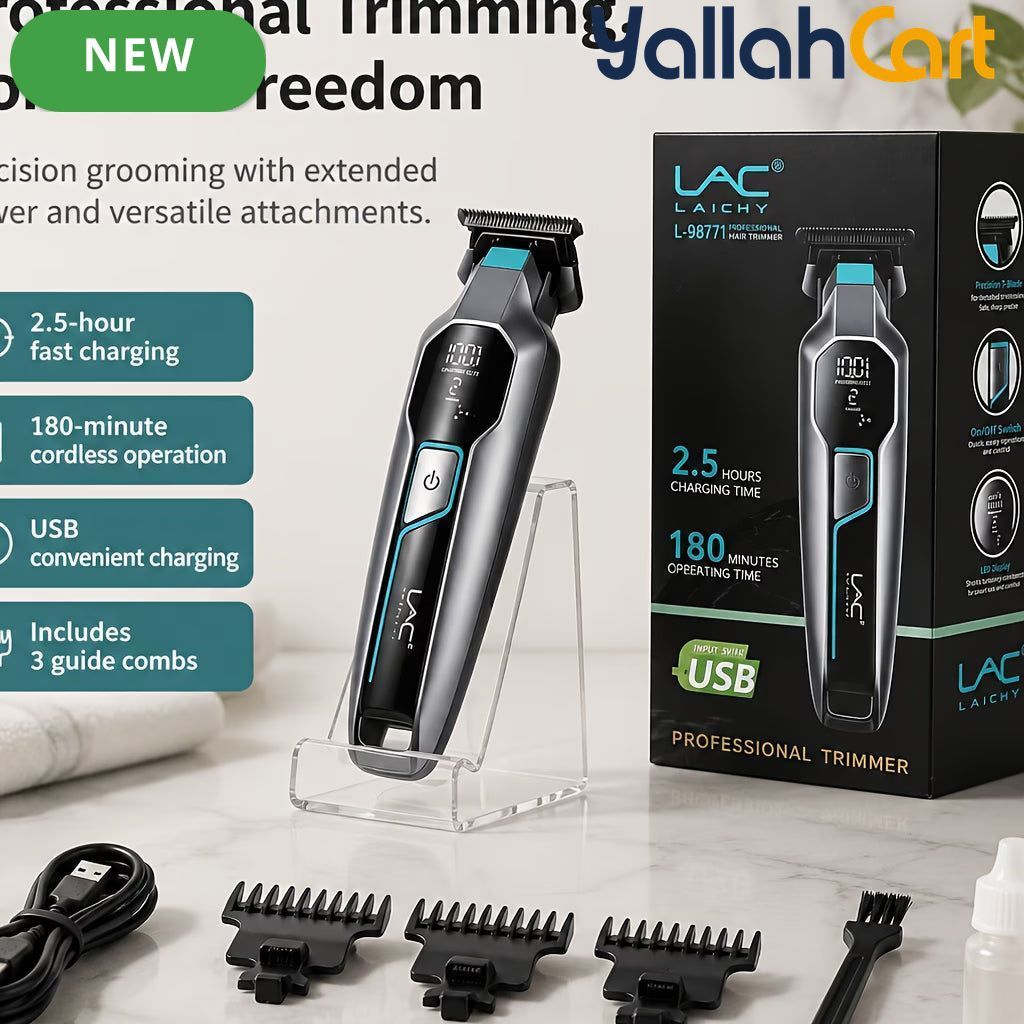 Silvery Cordless Precision Hair Detail Trimmer – 180 Min Runtime
