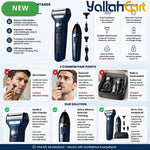 Rechargeable Men’s Grooming Kit Foil Shaver – Deep Blue