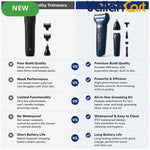 Rechargeable Men’s Grooming Kit Foil Shaver – Deep Blue