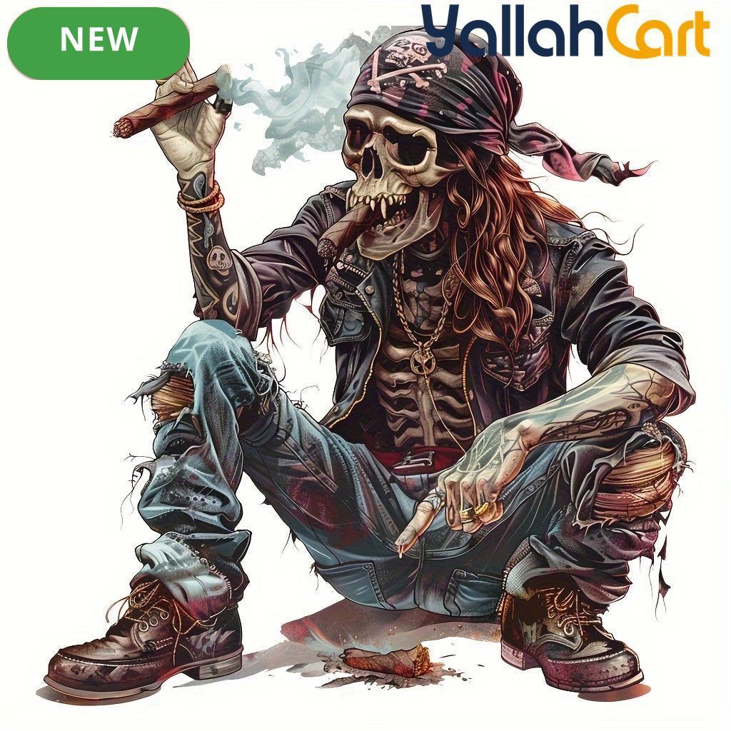 Cartoon Skull Pattern Vinyl Sticker