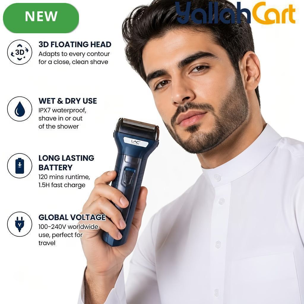 Rechargeable Men’s Grooming Kit Foil Shaver – Deep Blue