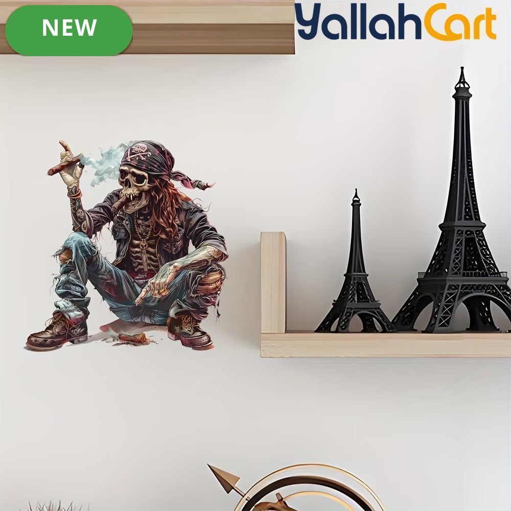 Cartoon Skull Pattern Vinyl Sticker