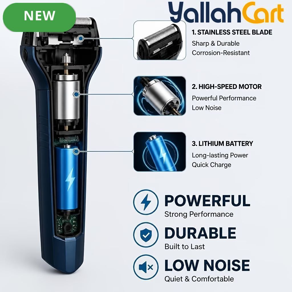 Rechargeable Men’s Grooming Kit Foil Shaver – Deep Blue
