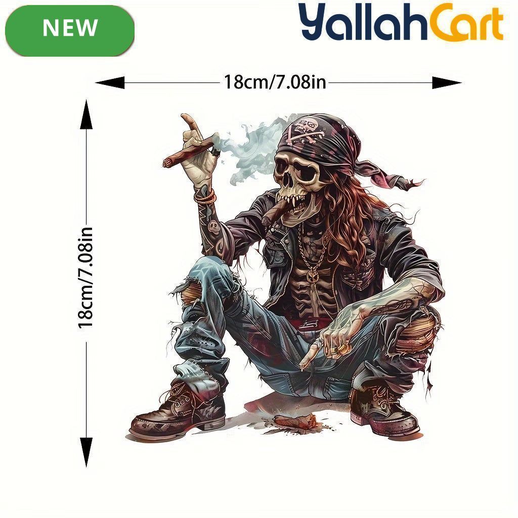 Cartoon Skull Pattern Vinyl Sticker