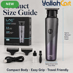 Compact Silvery USB Rechargeable Hair Trimmer Kit for Men