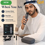Compact Silvery USB Rechargeable Hair Trimmer Kit for Men