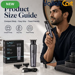 Compact Silvery USB Rechargeable Hair Trimmer Kit for Men