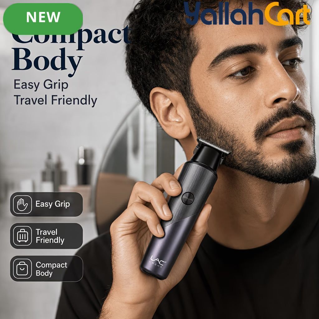Compact Silvery USB Rechargeable Hair Trimmer Kit for Men