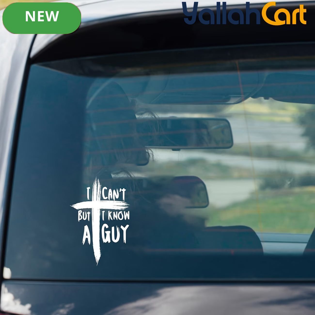“I Can’t But I Know a Guy” Cross Vinyl Decal