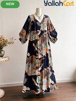 Women’s Bohemian Floral Off-Shoulder Maxi Dress – Loose Beach & Wedding Guest Dress