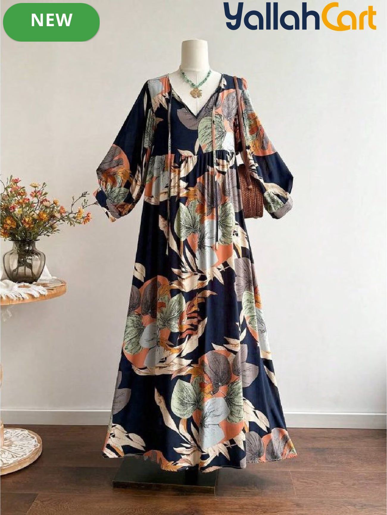 Women’s Bohemian Floral Off-Shoulder Maxi Dress – Loose Beach & Wedding Guest Dress