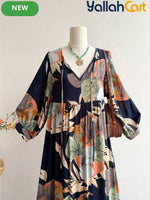 Women’s Bohemian Floral Off-Shoulder Maxi Dress – Loose Beach & Wedding Guest Dress