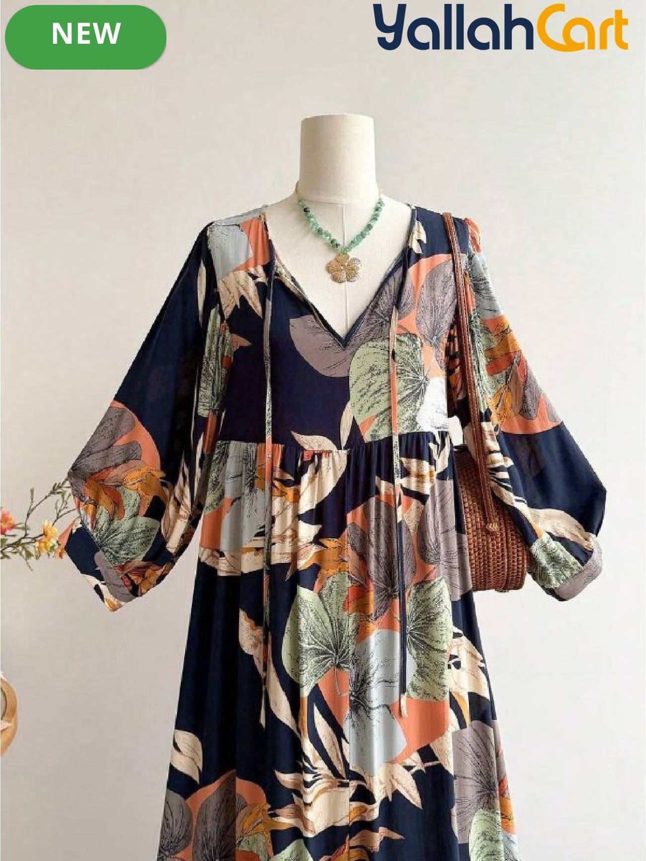 Women’s Bohemian Floral Off-Shoulder Maxi Dress – Loose Beach & Wedding Guest Dress