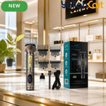Golden Metal Embossed Cordless Hair Clipper USB Rechargeable LCD Display Trimmer Kit