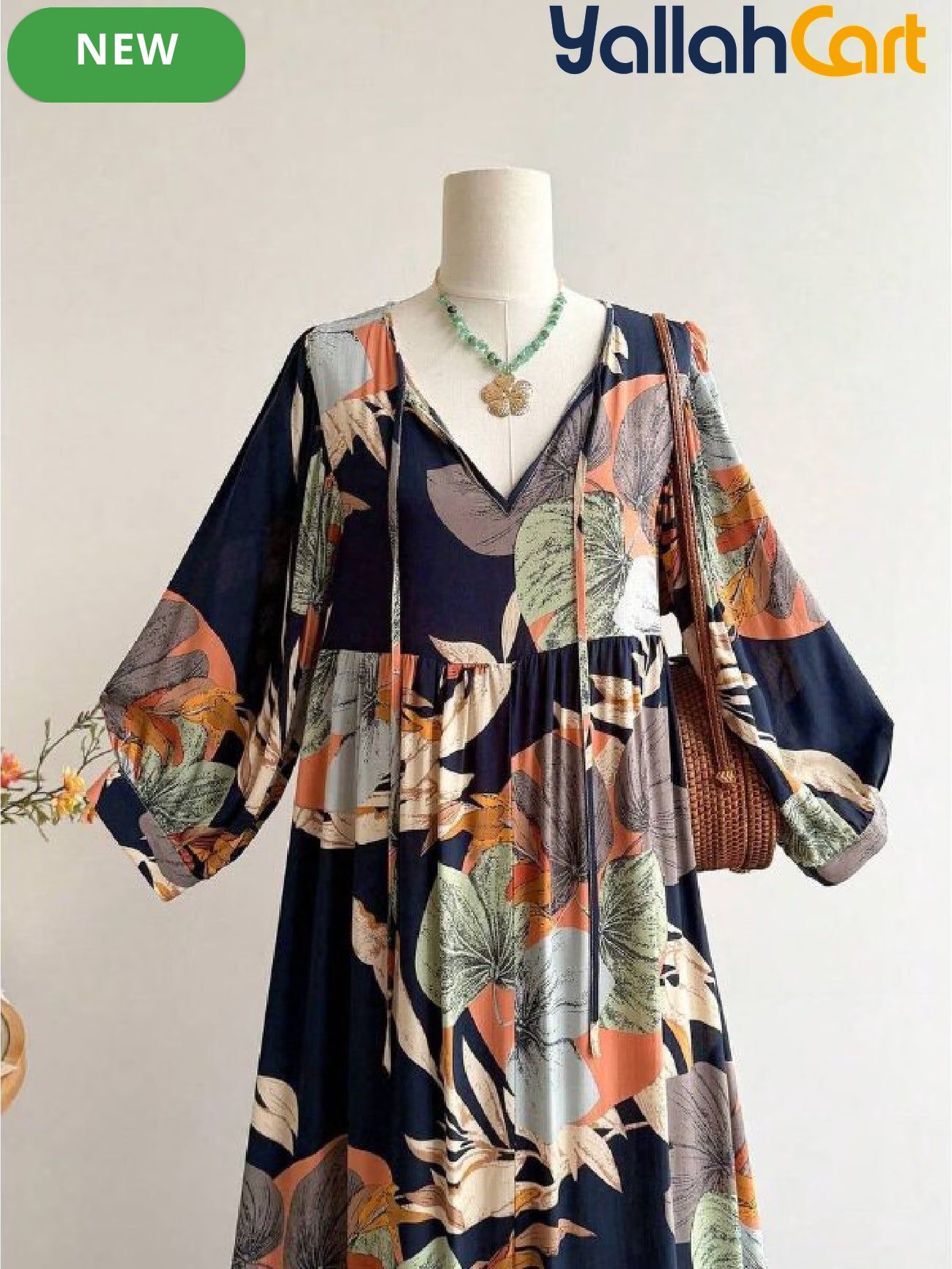 Women’s Bohemian Floral Off-Shoulder Maxi Dress – Loose Beach & Wedding Guest Dress