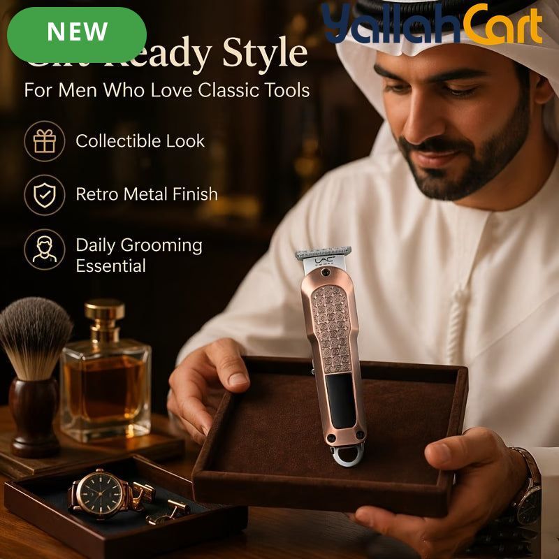 Classic Retro Metallic Hair Edger Trimmer – Coffee Color