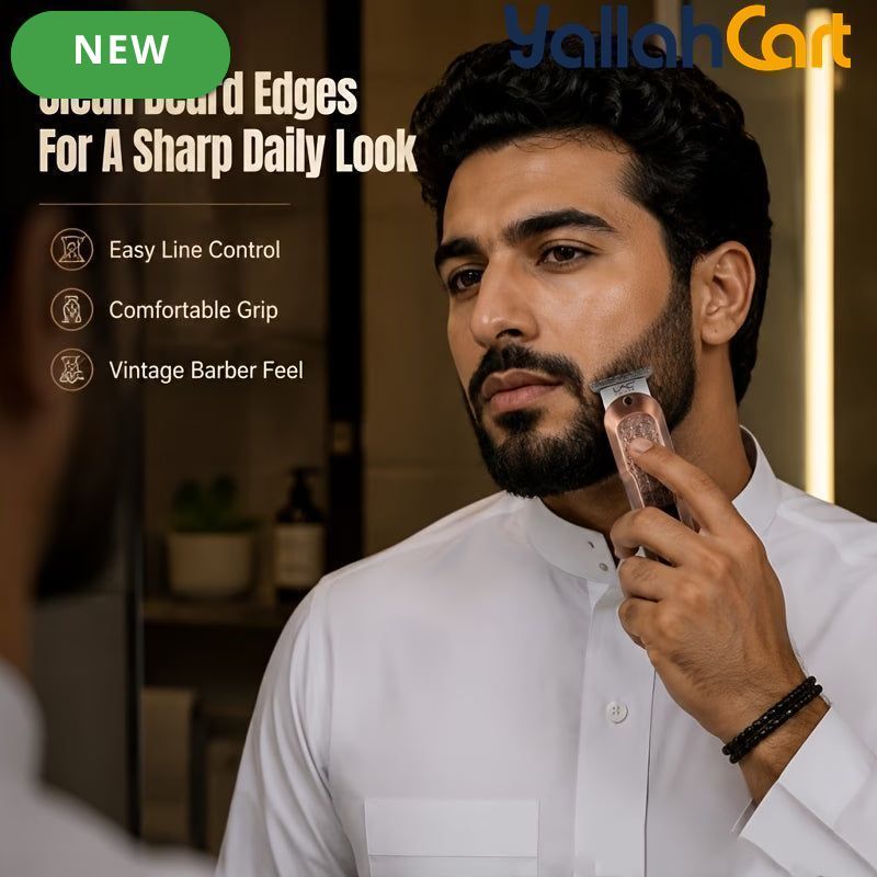 Classic Retro Metallic Hair Edger Trimmer – Coffee Color